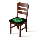Green Light Alien Print Chair Cushion Cover