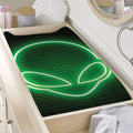 Green Light Alien Print Changing Pad Cover