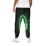 Green Light Alien Print Cotton Pants