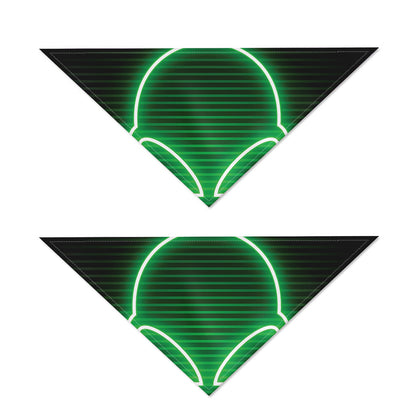 Green Light Alien Print Dog Bandana