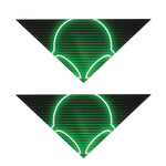 Green Light Alien Print Dog Bandana