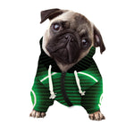 Green Light Alien Print Dog Zip Up Hoodie