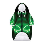 Green Light Alien Print Dog Zip Up Hoodie
