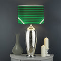 Green Light Alien Print Drum Lamp Shade