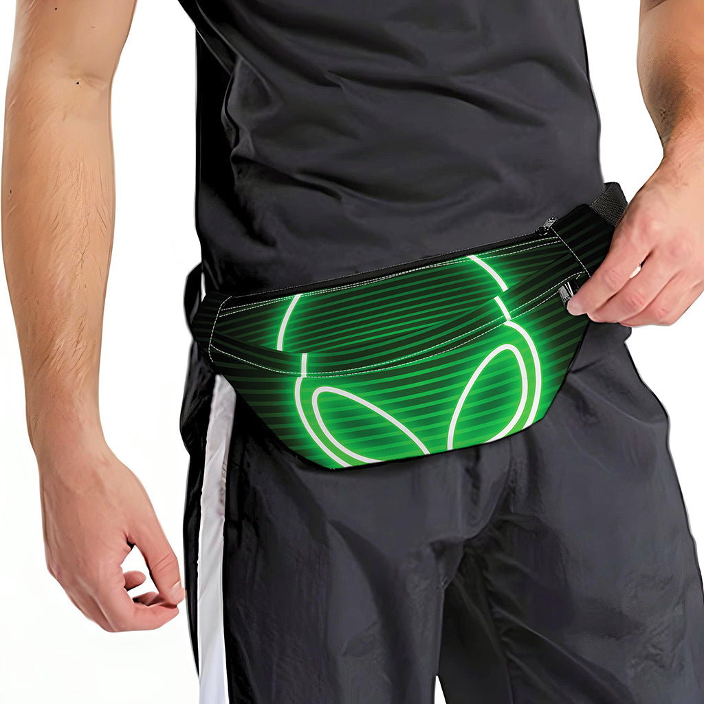 Green Light Alien Print Fanny Pack