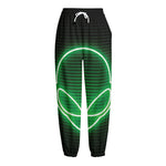 Green Light Alien Print Fleece Lined Knit Pants