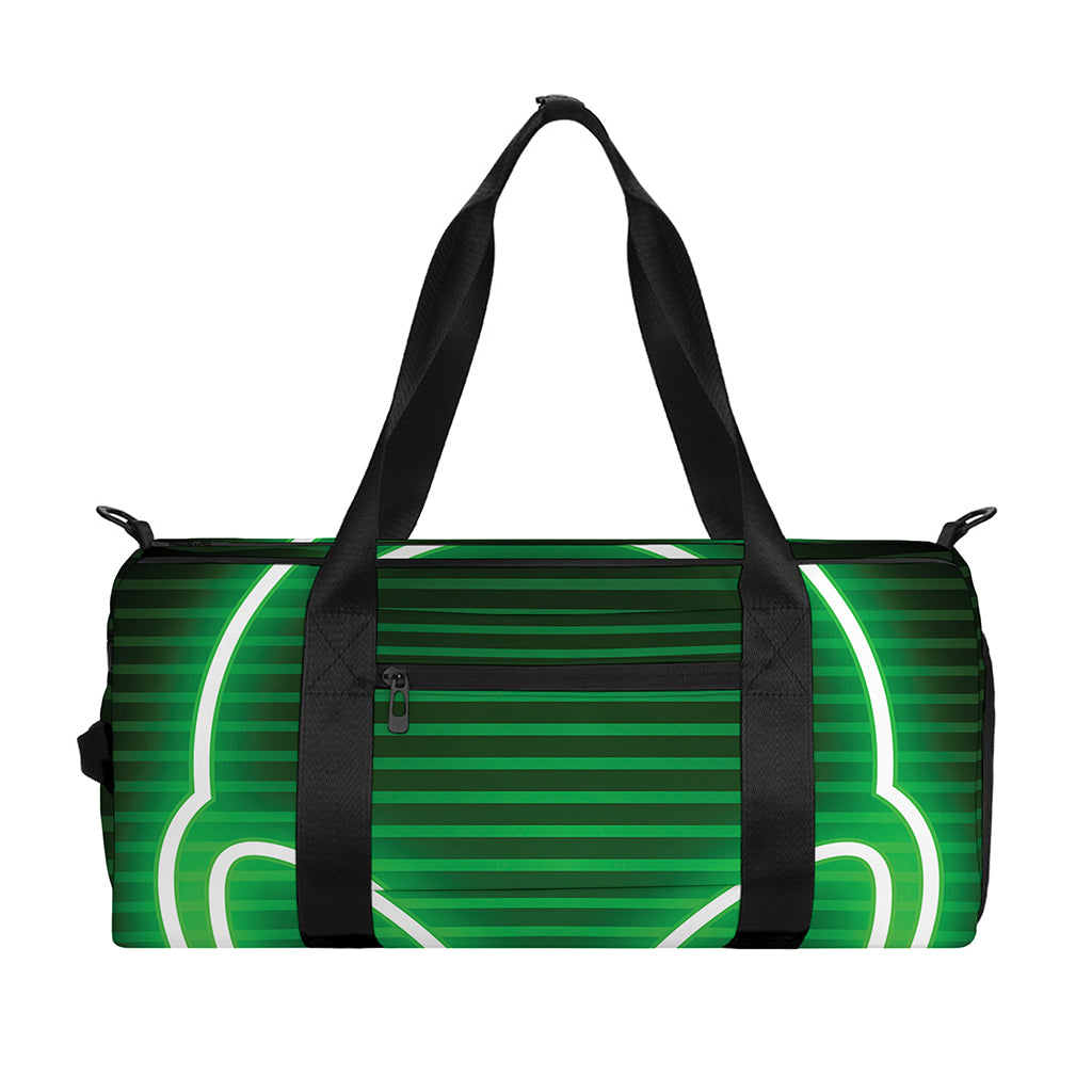 Green Light Alien Print Gym Bag