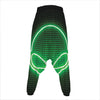 Green Light Alien Print Hammer Pants