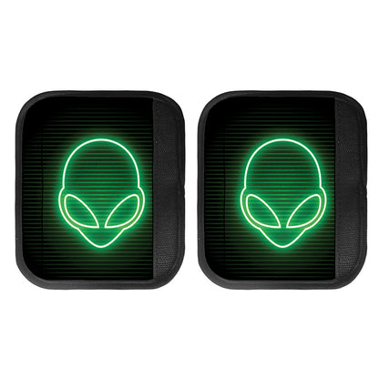 Green Light Alien Print Handle Covers