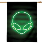 Green Light Alien Print House Flag