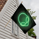 Green Light Alien Print House Flag