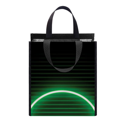 Green Light Alien Print Insulated Lunch Tote