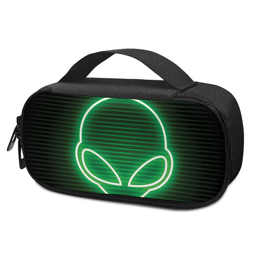 Green Light Alien Print Insulin Cooler Travel Case