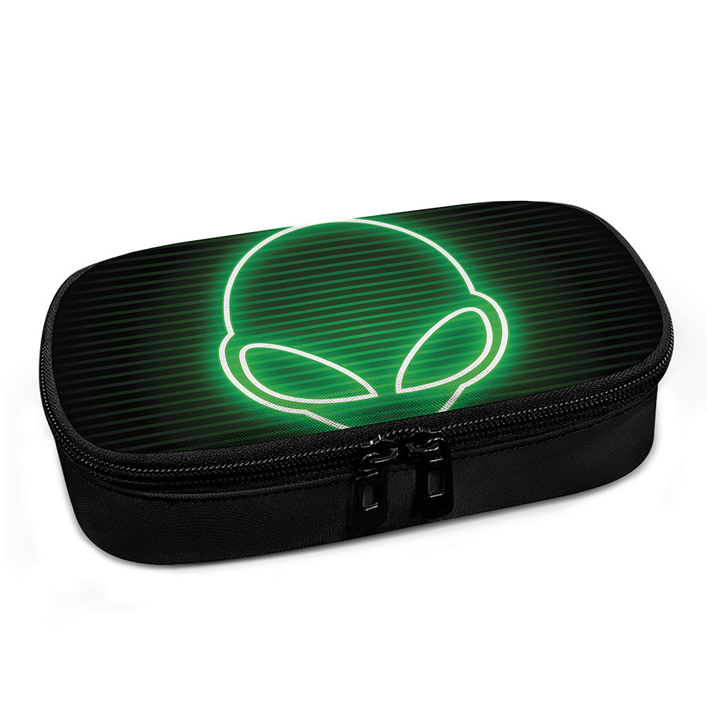 Green Light Alien Print Insulin Cooler Travel Case