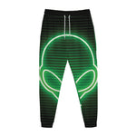 Green Light Alien Print Jogger Pants