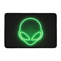 Green Light Alien Print Kitchen Mat