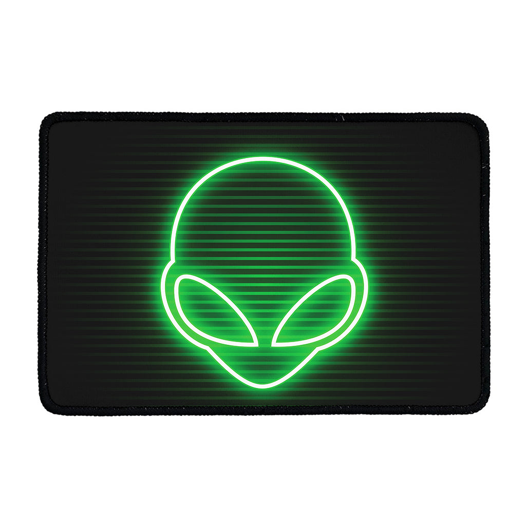 Green Light Alien Print Kitchen Mat