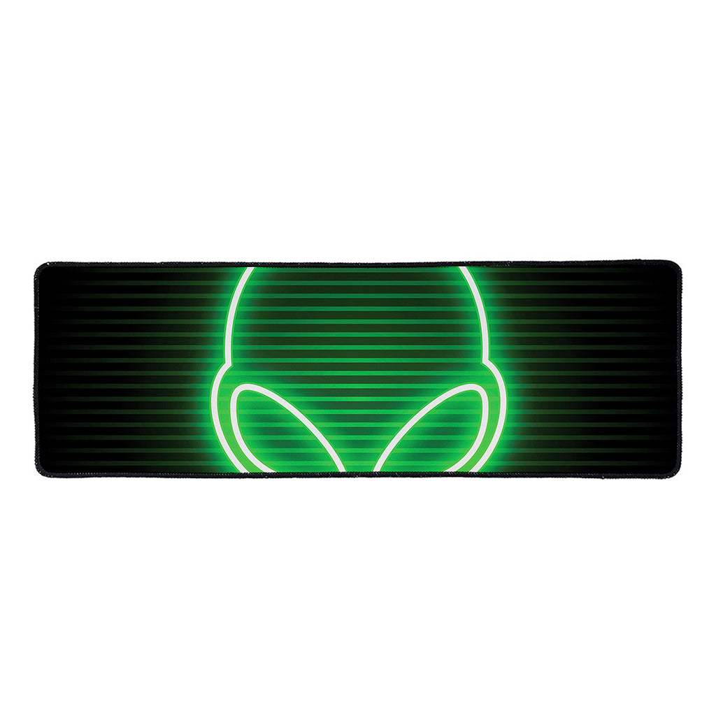Green Light Alien Print Long Kitchen Mat
