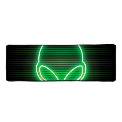 Green Light Alien Print Long Kitchen Mat