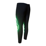 Green Light Alien Print Men's Compression Pants