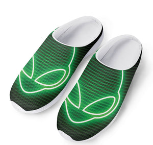 Green Light Alien Print Mesh Casual Shoes