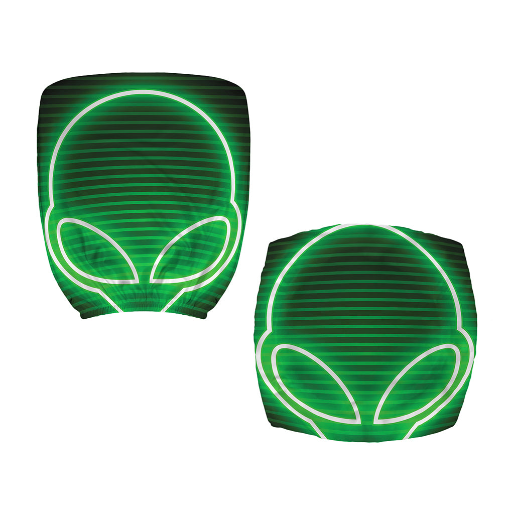 Green Light Alien Print Office Chair Cover