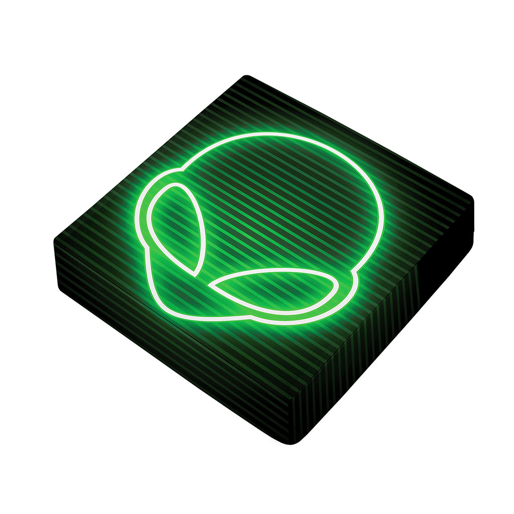 Green Light Alien Print Outdoor Seat Cushion Cover