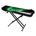 Green Light Alien Print Piano Keyboard Cover