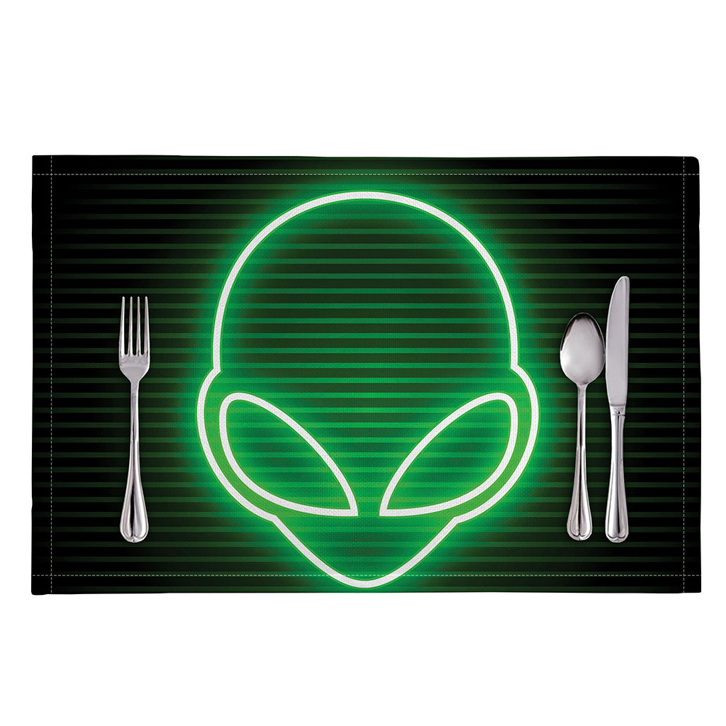 Green Light Alien Print Placemat