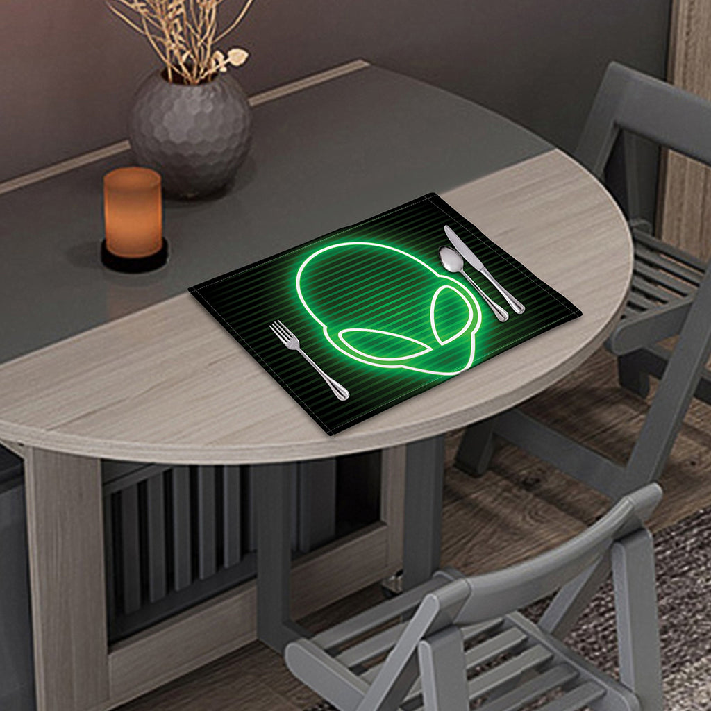 Green Light Alien Print Placemat
