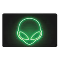 Green Light Alien Print Polyester Doormat