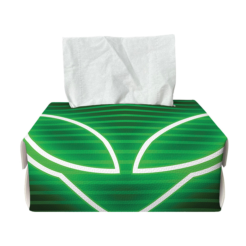 Green Light Alien Print Rectangle Tissue Box Cover