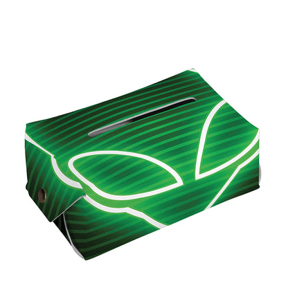 Green Light Alien Print Rectangle Tissue Box Cover