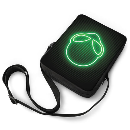 Green Light Alien Print Rectangular Crossbody Bag