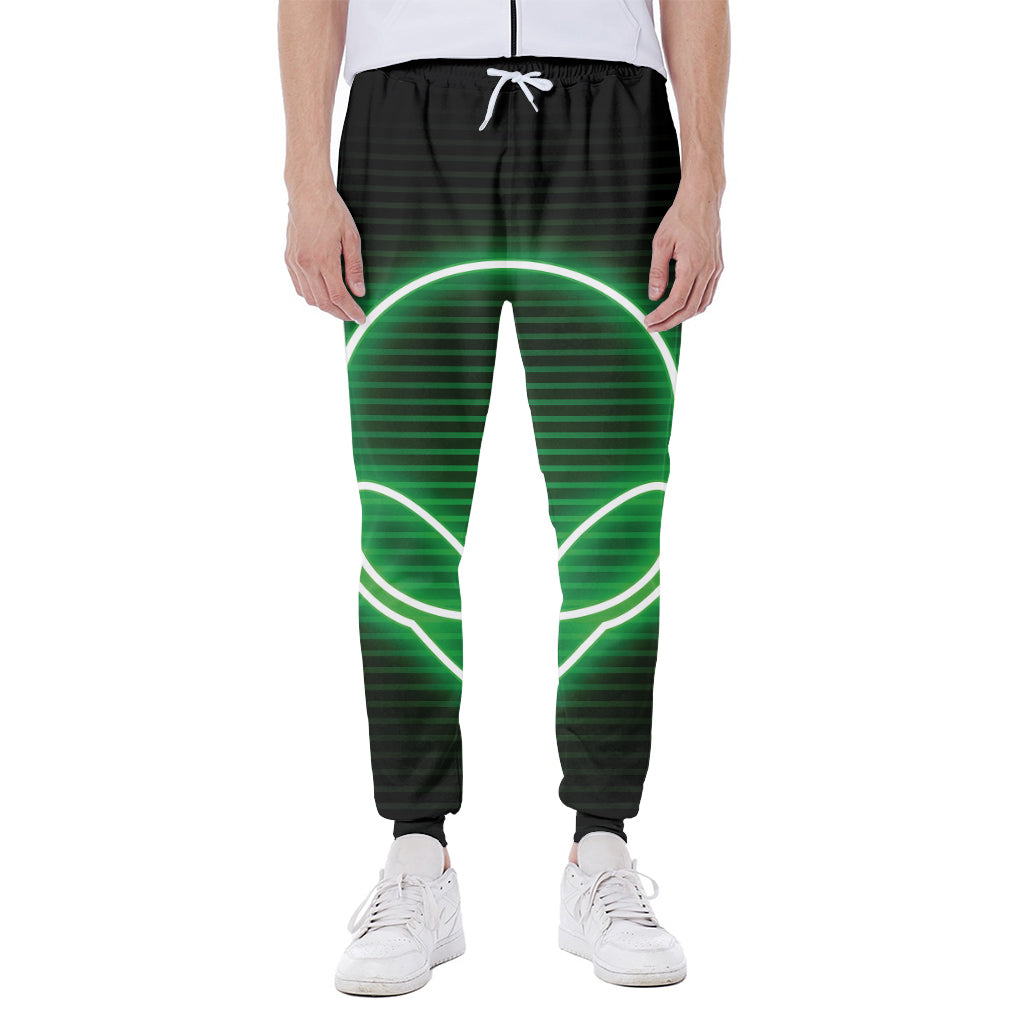 Green Light Alien Print Scuba Joggers