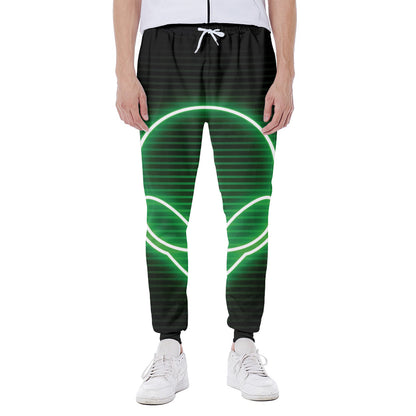 Green Light Alien Print Scuba Joggers