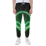 Green Light Alien Print Scuba Joggers