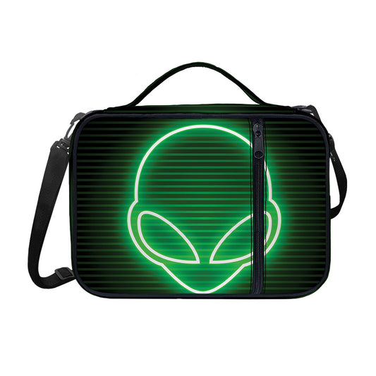 Green Light Alien Print Shoulder Strap Bible Bag