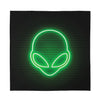 Green Light Alien Print Silk Bandana