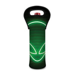 Green Light Alien Print Single Neoprene Wine Tote