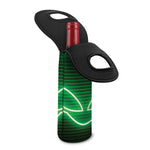 Green Light Alien Print Single Neoprene Wine Tote