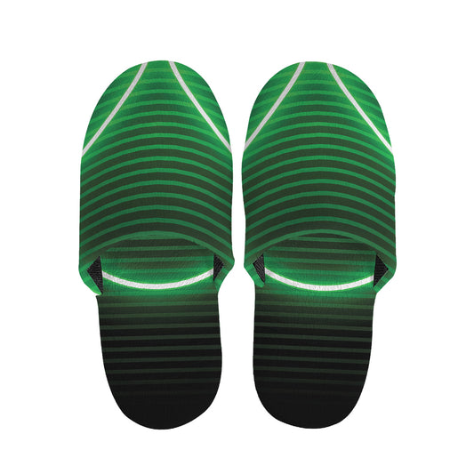 Green Light Alien Print Slippers