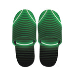 Green Light Alien Print Slippers