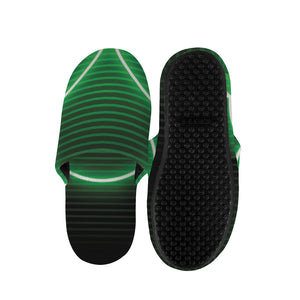 Green Light Alien Print Slippers