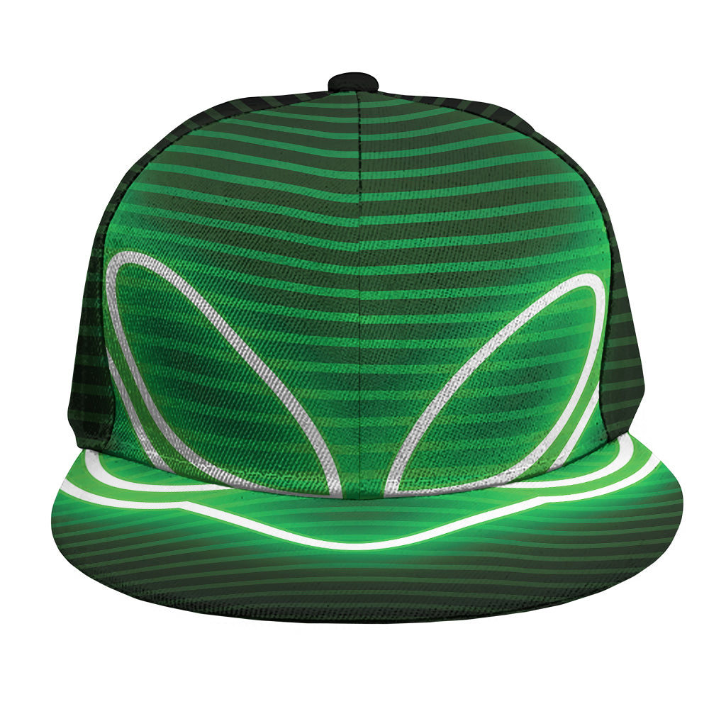 Green Light Alien Print Snapback Cap