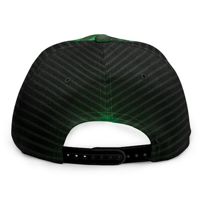 Green Light Alien Print Snapback Cap