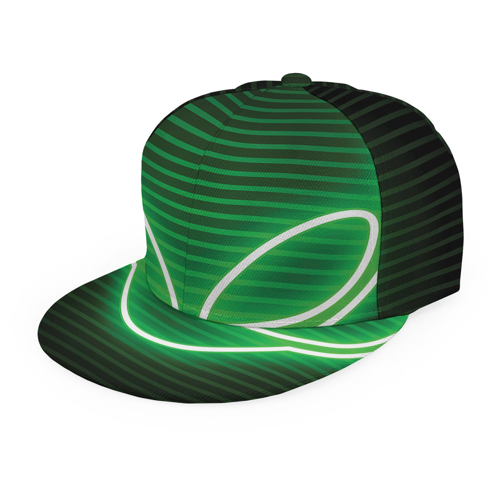 Green Light Alien Print Snapback Cap