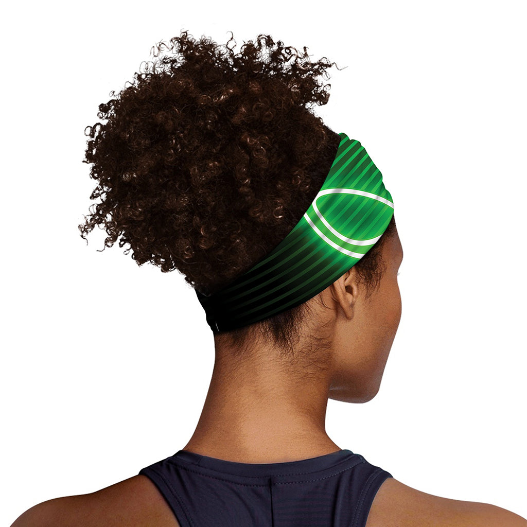 Green Light Alien Print Sports Headband