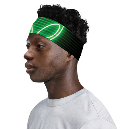 Green Light Alien Print Sports Headband