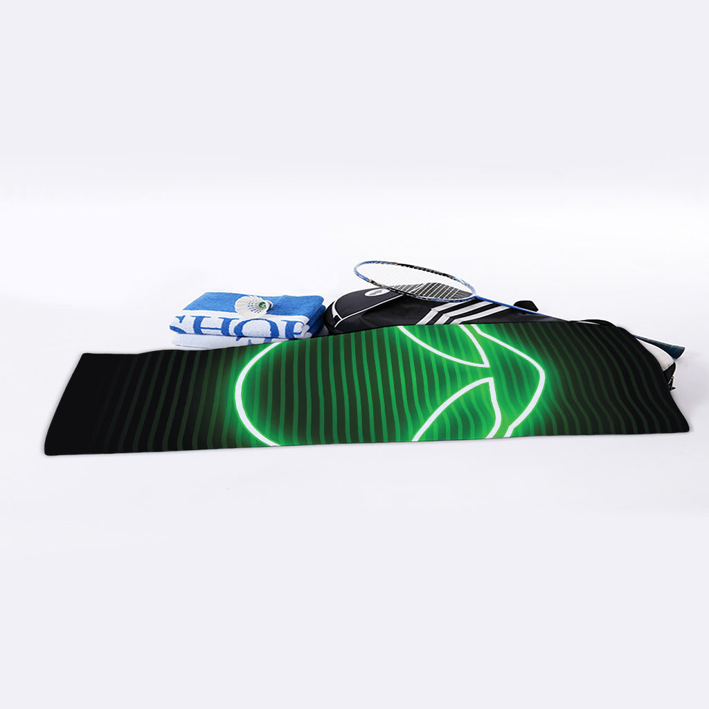 Green Light Alien Print Sports Towel